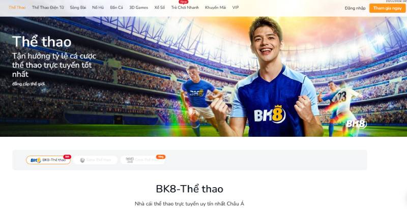 Chơi cược thể thao tại BK8